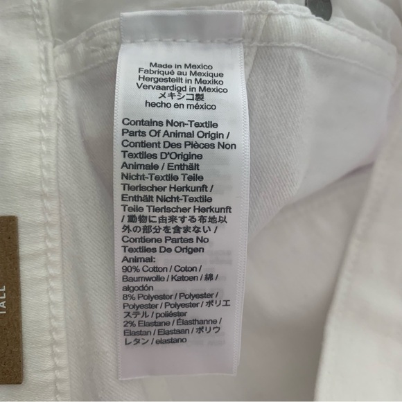 Madewell High Rise Skinny Jeans White Button Fly Tall - Picture 10 of 14